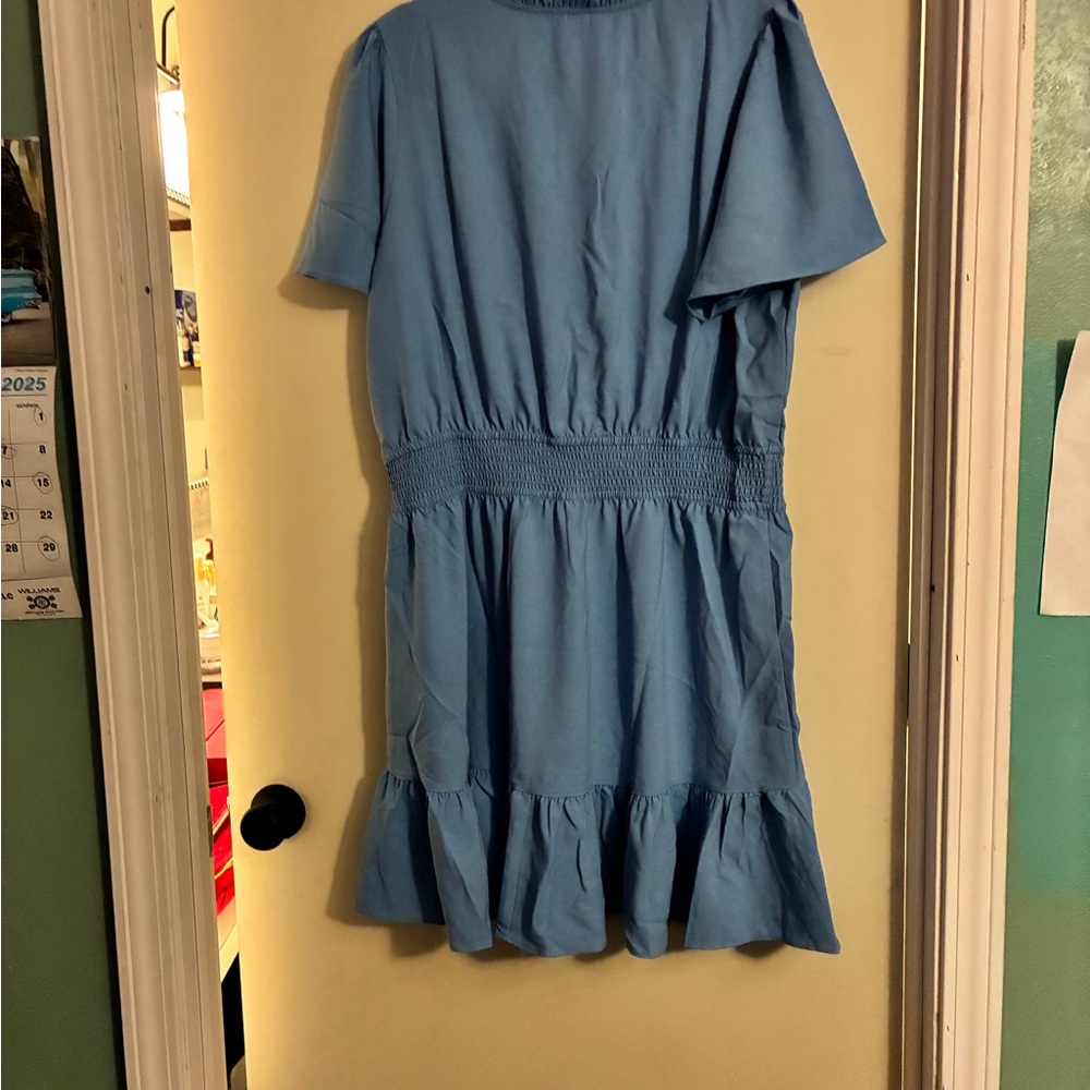 Draper James Ladies Double Tiered V- Neck Mini Dress - Picture 8 of 11